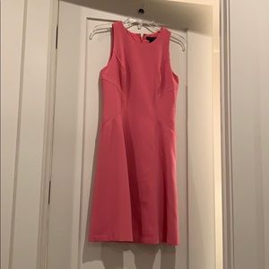 pink fit and flare dress